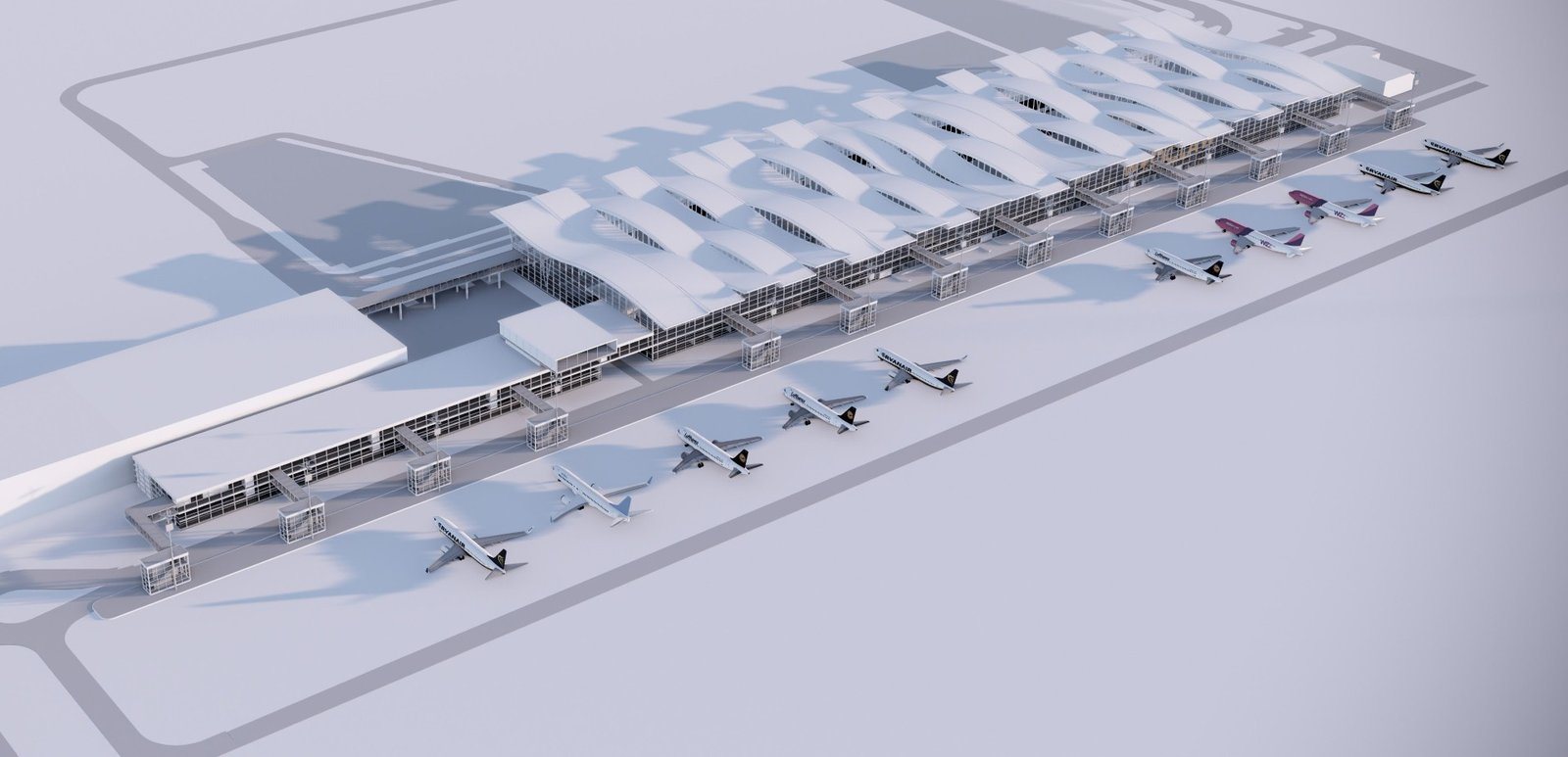 Wrocław Airport Terminal Extension — in progress